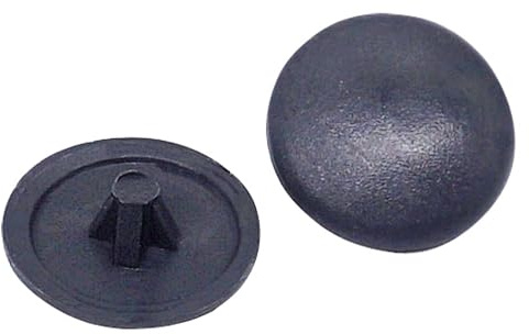 SKIR'CO (150 pcs) Pozi Screw Grey Cover Caps 12 mm Diameter, Pozidriv Head Clip On Plastic Covers, Screw Cover Caps RAL 7016 Colour