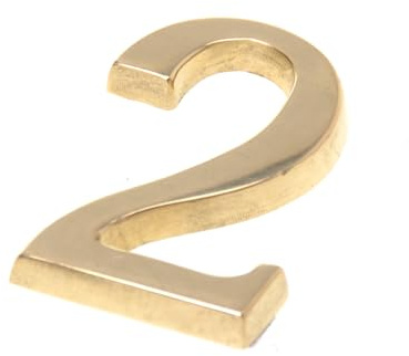 | Numéros de porte autocollants - 0-9 autocollants de numéro de maison - numéros adresse maison - chiffre boite aux lettres exterieure (deux)