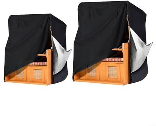 Puupaa Housse de protection pour chaise de plage, 210D Oxford double housse de protection pour chaises de plage imperméable pour balancelle d'extérieur (135 x 105 x 175 cm)