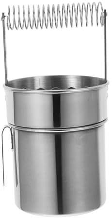 VILLCASE Pen Washer Double-Layer Stainless Steel Paint Brush Cleaner Washing Bucket for Oil Painting Artist Brush Cleaning Holder at Desk