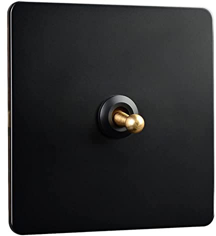 Interruttore a levetta a parete, 1-4 Gang 2 Vie Interruttore Leva In Rame Massiccio Antico Fatto A Mano Nero Interruttore Della Luce A Levetta 86 Type10A Leva A Doppio Comando interruttore a levetta(1