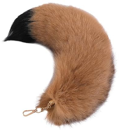 Nocyclonic Tierschwanz Anhänger etwa 40cm Fell Schwanz Keychain Extra Groß Schlüsselring fox tail Tasche Zusätze Fuchsschwanz Anhänger thetherian schwanz Kunstfell Foxtail (J)