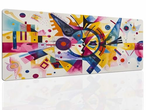 Tapis de Souris Shape, Tapis Souris XXL, 1000x500x4mm Tapis de Bureau Gaming AntidéRapant, Tapis Bureau étanche, sous-Main pour Clavier et Souris, Mouse Pad Mat, pour Gamer, Ordinateur, Pc 1093