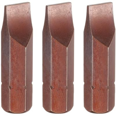 QUARKZMAN 3pcs SL8 Tournevis À Fente Embout Hexagonal 5/16 Tige Hexagonale 32mm/1.26 Longueur Magnétique À Tête Plate Embout Hexagonal Acier S2 À Choc, Rouge
