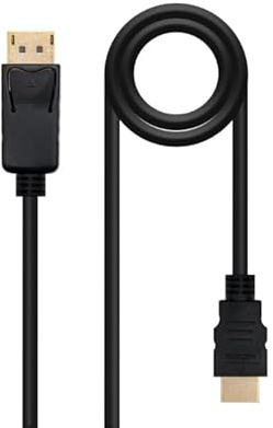 Watio Wave Convertidor - convertidor DisplayPort a HDMI de 10 m, Color Negro, Compatible con Alta definición, conección fácil, Alta Durabilidad y Calidad. *