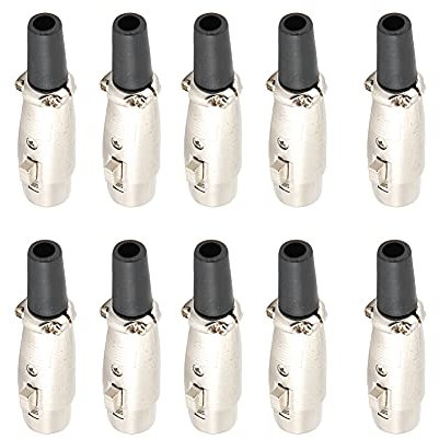 Starrypxl Adaptateur de microphone audio XLR Femme Femme 10pcs Connecteur de zinc en alliage zinc xlr pour l'équipement d'enregistrement en studio et les systèmes de son en direct