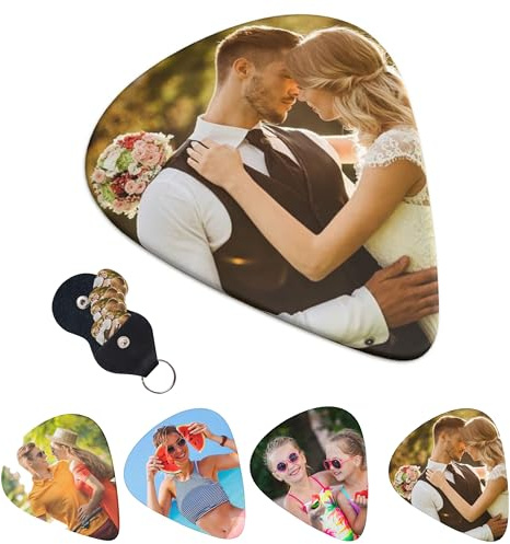 Custom guitar pick,with Your Design/Photo/Logo/Text,for Family Friends Guitar Players on Birthday Anniversary Christmas Gifts,(6pcs/0.71mm)