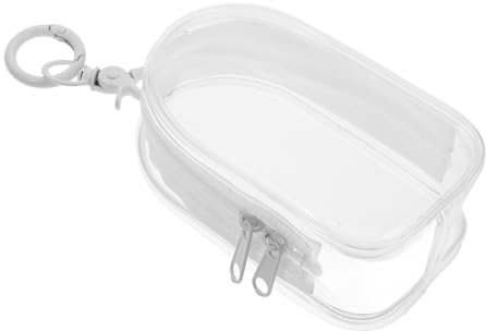 Mobestech Transparent PVC Dockväska med Nyckelring Lätt och Bärbar Dockförvaring för Samlare Klar Displayväska för Figurer för Hem och Resa