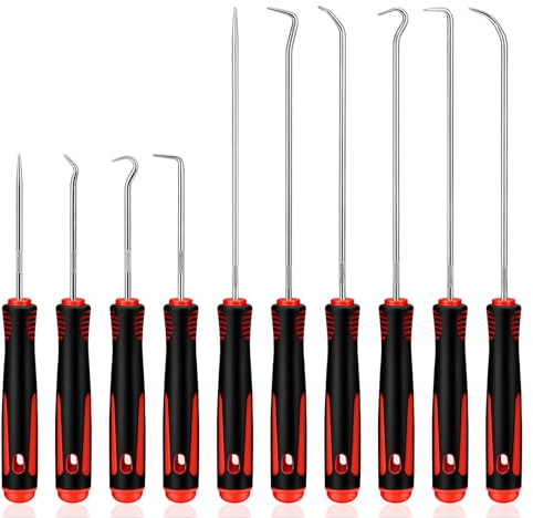 WGIDSKKI Lot de 10 Crochets et Crochets Professionnels, Mini Crochet de PréCision, Outil D'éTanchéIté des Anneaux D'Huile, Crochet de PréCision Universel Pour Joints D'Huile et Joints