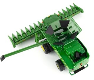 TOMY John Deere LP86774 1/64 S680 Combine with 640FD Grain Head & 616C Corn Head | Prestige Collection
