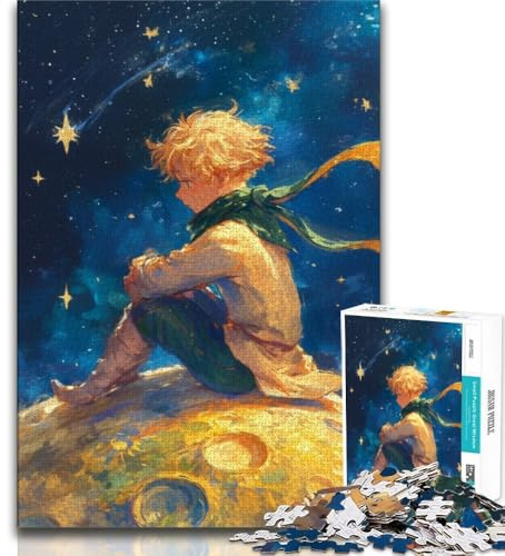 Nachthimmel, Der Kleine Prinz, Puzzle für Erwachsene, 1000 Teile, schwierig, Lernspielzeug, Familienspiele mit passendem Poster und Quizblatt (38x26cm)