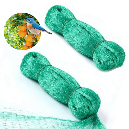 eupdd Filet Anti Oiseaux: 2 Pièces 4x10m Filet Anti Pigeon, Robuste Protection pour Jardin, Potager, Arbres Fruitiers et Fruits, Vert