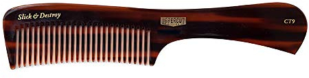 Uppercut Deluxe Peine de Estilismo CT9, Peine de Mango Plano y Dientes Largos para un Control de Estilo Óptimo, Ideal para Peinar Estilos de Cabello Medio a Largo