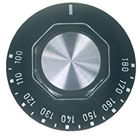 TOP Knebel Drehknopf Fritteuse 50mm schwarz Thermostat 100-180° EGO 0000524813