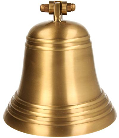 Gravurxpress Nave campana/campana in ottone brunito Ø 150 mm con incisione personalizzata