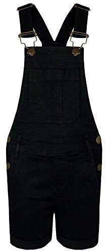 A2Z 4 Kids Girls Dungaree Shorts Comfortable Denim Stretch Jeans Jumpsuit Adjustable Straps Comfortable Cotton Perfect for Summer Casual Wear Playsuit All In One Denim Shorts Outfit Age 3-13 Years