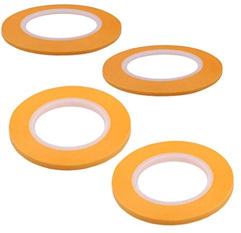 SM SunniMix Kit de 4 Ruban de Masquage Modélisme Ultra-étroit Facile à Peler Model Masking Tape Bricolage Accessoire 2/3 / 4 / 6mm