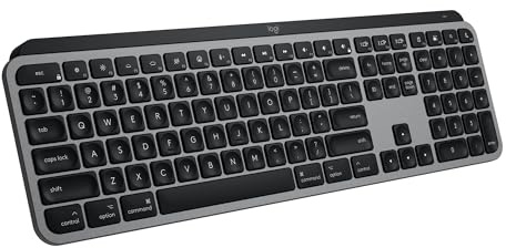 Logitech MX Keys S for Mac, clavier sans fil, fluide | Touches programmables, rétroéclairé, Bluetooth USB-C pour MacBook Pro, Macbook Air, iMac, iPad, AZERTY FR - Gris