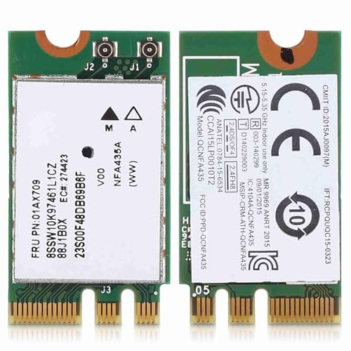 Tarjeta de Red Inalámbrica de Banda Dual, Mini Tarjeta de Red Portátil de Alta Rendimiento Estable, Adaptador de Internet 01AX709 QCNFA435, Adecuado para len-ovo Ideal Pad