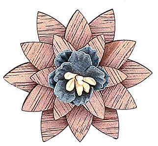 Uteruik Broche en bois en forme de fleur pour corsage de mariage pour homme et femme - 1 pièce (#B)