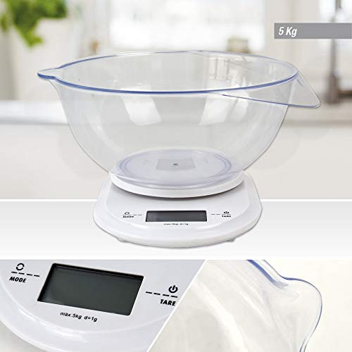 ABM IDEA Balance de cuisine électrique 5 kg DIV. 1 g 2XCR2032