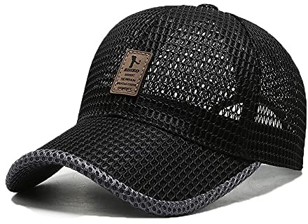 Sommer-Baseballkappe aus Netzstoff für Herren und Damen, Trucker-Mütze, Baseballmütze, Outdoor-Sport, Laufmütze, 1-schwarz, Einheitsgröße