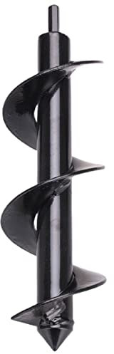 Shunfaji Punta da giardino a trivella in acciaio al carbonio, trapano elicoidale da giardino per piante da giardiniere per trapano esagonale, 3/8, set (diametro: 9 cm L: 30 cm)