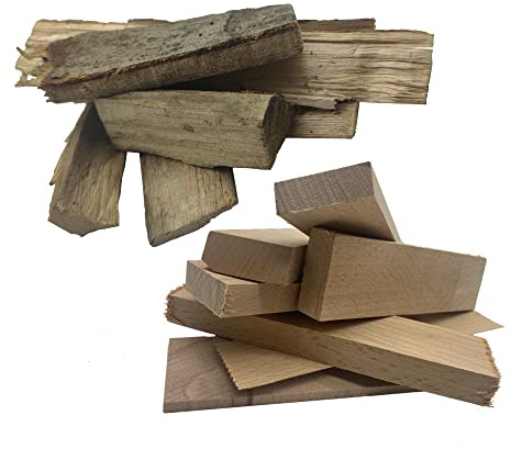 BTT-AZH Anzündholz, Brennholz, Anmachholz, Anfeuerholz (gemischt) 15kg für Kamin Grill Ofen Feuerstelle Kaminholz Holzofen Buche Eiche Esche Kiefer