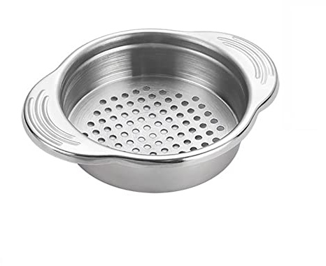 FSSTUD Stainless Steel Food Can Strainer Sieve Metal Tuna Press Filter Canning Lid Colander Oil Drainer Kitchen Tools for Beans Vegetables