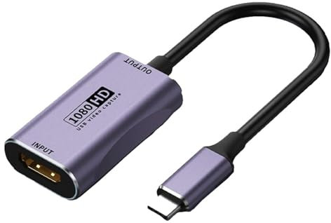 JMT 1080p 4K HD Audio Video Capture Card USB-C Interface Compatible with HDMI for PS4/5 Switch Game Record Live OBS