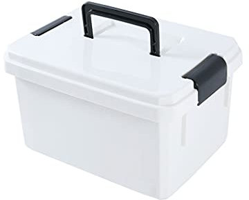 Erste Hilfe Set/Verbandskasten Doppelschicht Erste Hilfe Box Kunststoff Aufbewahrungsbox Haushalt Tragbare Griff Medizinische Aufbewahrungsbox Medical Box Erste Hilfe Box 7.87 / 9,44 Zoll (weiß) Famil