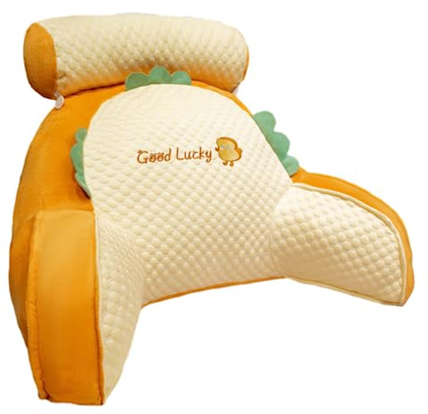 BaoT8YLu - Almohada de lectura de cama, 2 en 1 para sentarse en la cama, almohada de sofá multifuncional con reposabrazos, confort y ergonomía, cojín de cuña para sofá cama