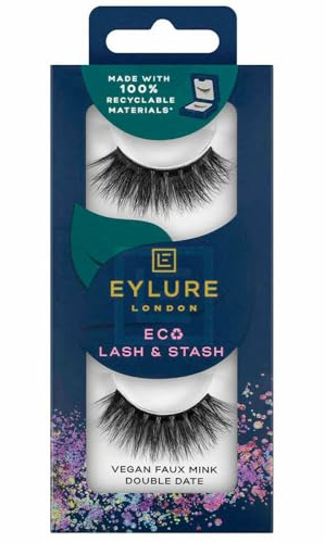 Eylure- Eco Lash & Stash False Eyelashes- Double Date (Vegan Faux Mink)