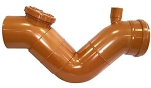 Sifone firenze orizzontale fognatura con sfiato in pvc (1 Tappo) - Diametro 160