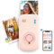 HPRT CP2100 Stampante fotografica portatile per iPhone e Android, mini stampante a colori istantanea 2.1x3.4, Bluetooth 5.0, ricarica di tipo C, tecnologia di sublimazione del colore, 10 fogli