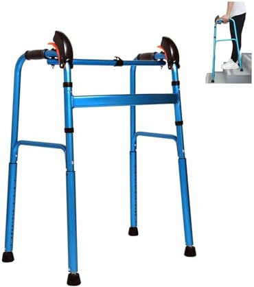Joyfitness Klettertreppen Aluminium-Klappgehgestell, Rollgehhilfe, höhenverstellbare Gehhilfe, Treppensteiger-Gehgestell hebt den Gehstock für Senioren und ältere Menschen