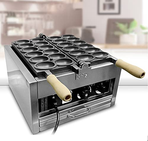 vhdurike Commercial Egg Waffle Maker, Electric Mini Muffin Machine, 1800W Nonstick Dutch Pancake Baker, Egg Bubble Waffle Iron for Home and Restaurants