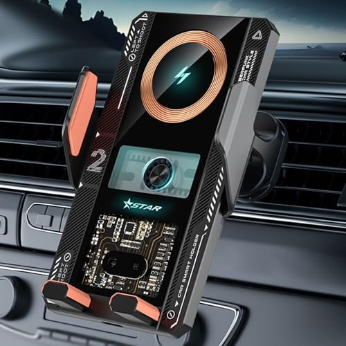 Handyhalterung auto mit ladefunktion, induktive ladestation auto,wireless charger auto, handyhalterung auto induktives laden, Fast 15W Wireless Charger Auto für iPhone 15/14/13 Samsung S24 S23 LG