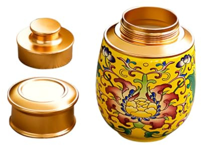 SHOWERORO Fragrance Ingredient Container Tea Tin Mini Jars Porcelain Storage Jar with Smooth Surface