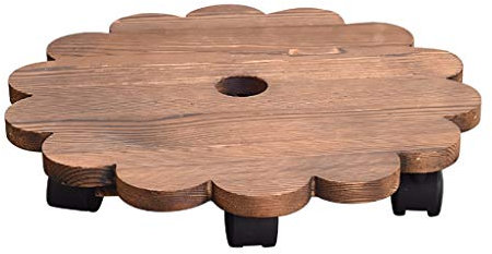 ZXIAyuxd Soucoupe Ronde pour Plantes, Chariot pour Plantes, roulettes pour jardinière intérieure et extérieure, Montagnes Russes avec Roues, Plateau de Pot de Fleur Mobile, Palette de jardinière pou