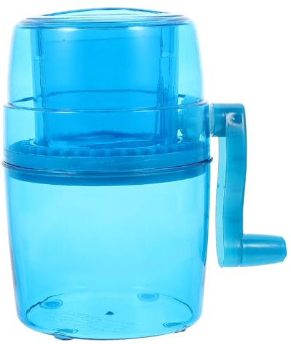 jojofuny Manual Ice Machine Hand Crank Ice Crusher for Summer Drinks Portable Slushie Maker Blue