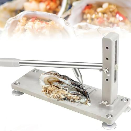 Adjustable Oyster Shucker Machine with Knives and Glove, Efficient Clam and Oyster Opener Tool for Professional and Home Use