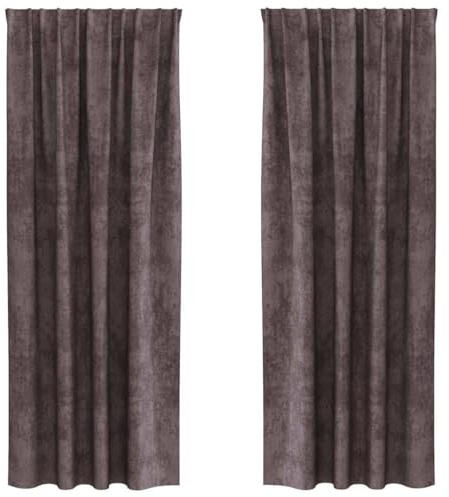 vidaXL Samtvorhänge 2 STK. Braun 225 x 140 cm Samt | Mildert das Licht und wahrt gleichzeitig deine Privatsphäre, Die Stangentaschenstil verleiht einen eleganten Touch,