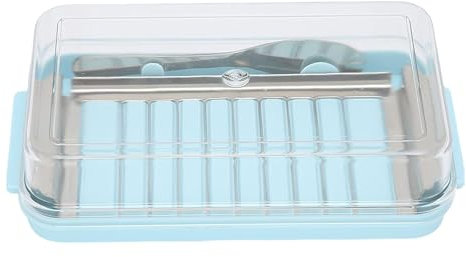 Stainless Steel Butter Cutter and Cheese Storage Box with Transparents Covers Easy to Use Butter Slicer with Container