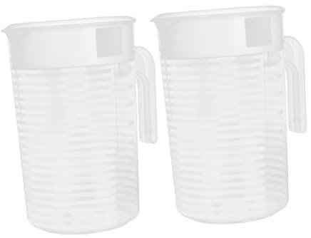Gatuida 2 Pezzi brocca di succo contenitore dell'acqua per il frigorifero Brocca d'acqua del frigorifero distributore di brocche d'acqua brocca chiara Jug d'acqua pp Trasparente