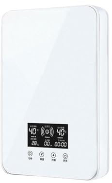 Electric Water Heater Instantaneous Fast Heating Household Bathroom Shower Small Bath Machine Kitchen Energy Saving(White-English Panel)