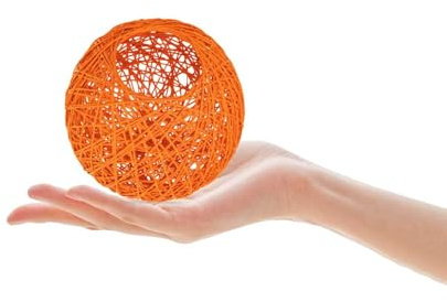 VILLFUL Pantalla Decorativa Esférica para Lámpara de Araña Práctica y Resistente Diámetro 15 CM Color Naranja Diseño de Papel Seguro para Decoración de Hogar Sala y Dormitorio