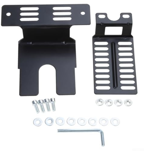 Solaughguy Grill Rotisserie Motor Halterung Set für Outdoor Grill - Metallstützplatte mit vorgebohrten Löchern, kompatibel mit den meisten Grills, Schwarz