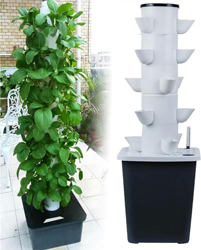 Hydroponiskt odlingssystem, Aeroponics odlingssats för örter, frukt och grönsaker med pump, adapter, nätkrukor och timer