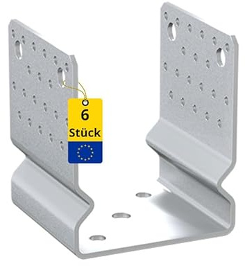 U Pfostenträger aufschrauben 6er Set Pfostenanker 120x120 Aufschraubhülse | Pfostenanker - Pfostenhalter - Pfostenschuhe - Stützenfuß - Zaunpfosten - Pfostenträger Pfosten Pfostenträger Aufschrauben